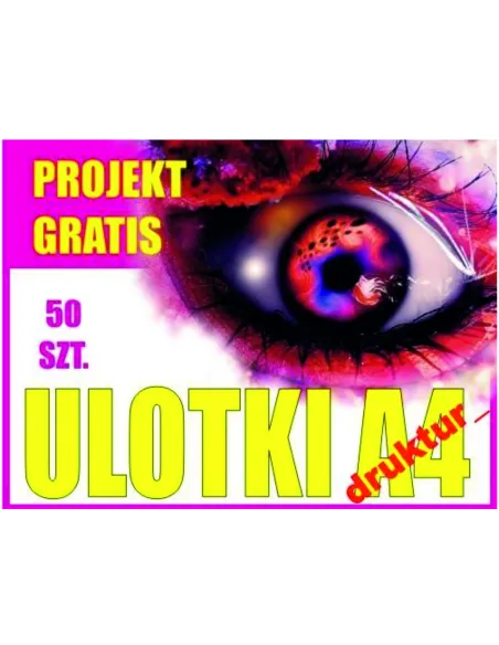 ULOTKI A4 50 sztuk + PROJEKT ulotka express druk