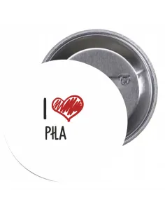 Przypinki buttony I LOVE PIŁA znaczki badziki z grafiką
