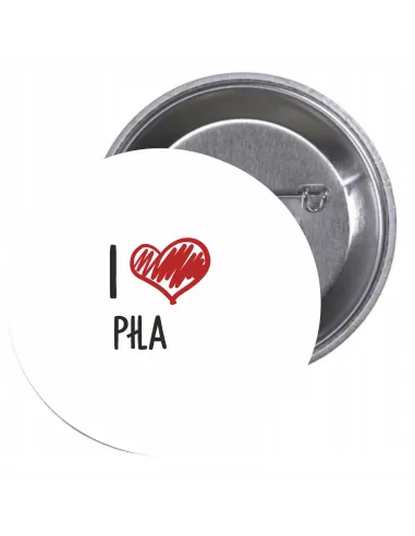 Przypinki buttony I LOVE PIŁA znaczki badziki z grafiką