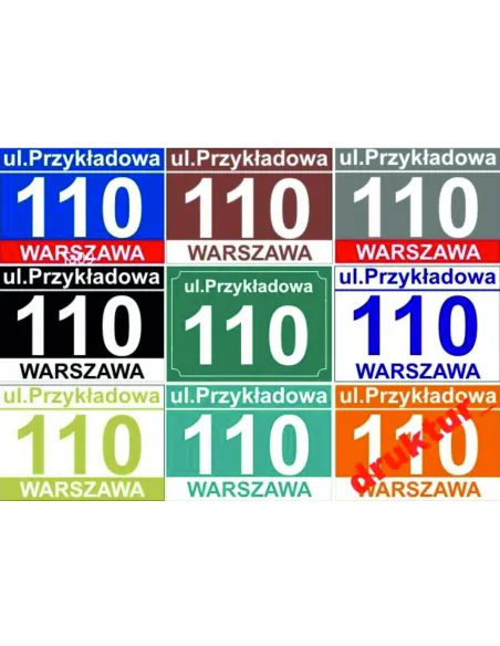 Numer domu Oznakowanie domu tablica adresowa 30 cm