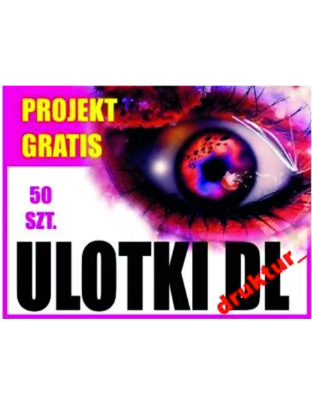 ULOTKA DL 50 sztuk + PROJEKT ulotki druk TUREK