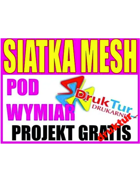 SIATKA MESH REKLAMA reklamowa PROJEKT GRATIS