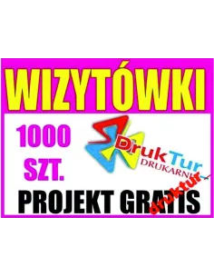 WIZYTÓWKI 1000 sztuk + PROJEKT ulotki druk OKAZJA