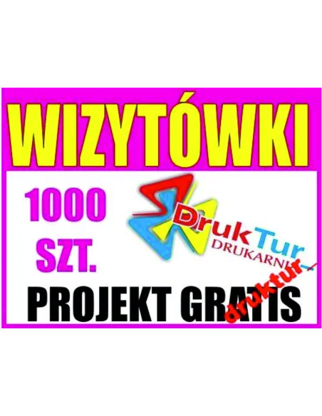 WIZYTÓWKI 1000 sztuk + PROJEKT ulotki druk OKAZJA