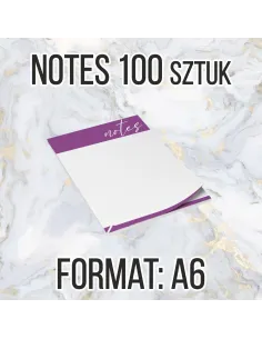 Notesy reklamowe A6 25 str 100szt + projekt gratis