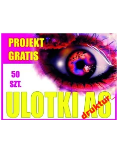 ULOTKA A6 50 sztuk + PROJEKT ulotki druk TUREK
