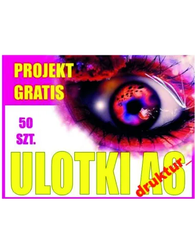 ULOTKA A6 50 sztuk + PROJEKT ulotki druk TUREK