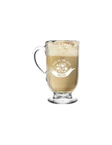 Szklanka kubek do cappucino latte z grawerem na prezent dla mamy