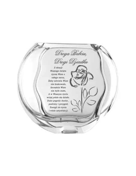 Wazon z grawer PREZENT dla Dziadków Babci Dziadka