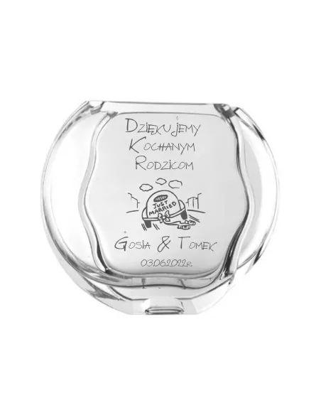 Wazon z grawer PREZENT podziękowanie dla rodziców