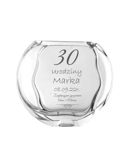 Wazon z grawerem PREZENT na 18 20 30 40 50 60 70