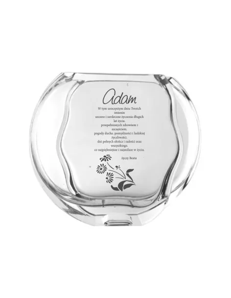 Wazon z grawerem PREZENT na imieniny Jubileusz