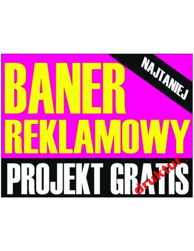 BANER reklamowy REKLAMA PLANDEKA projekt GRATIS