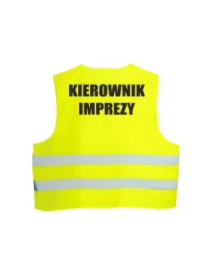 Kamizelka odblaskowa z nadrukiem tył KIEROWNIK IMPREZY 1 szt
