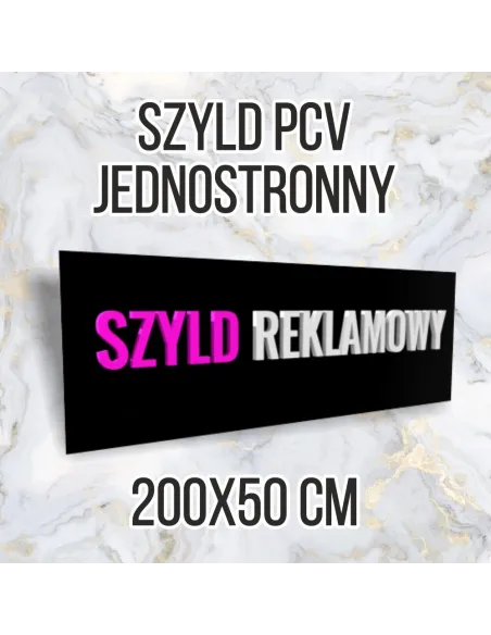 Tablica reklamowa szyld PCV 200x50 jednostronny