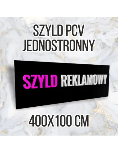 Tablica reklamowa szyld PCV 400x100 jednostronna
