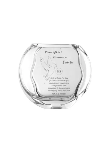 Wazon z grawerem PREZENT pamiątka Komunii Świętej
