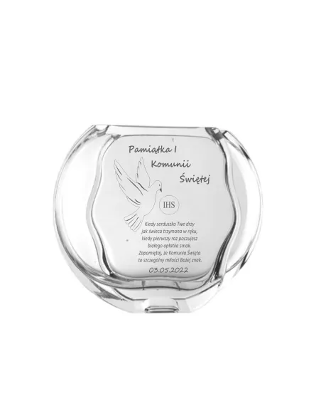 Wazon z grawerem PREZENT pamiątka Komunii Świętej