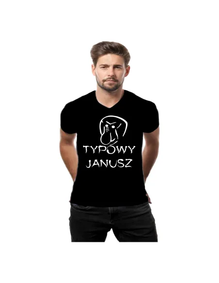 Koszulka z nadrukiem typowy Janusz