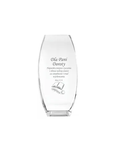 Wazon z grawer PREZENT dla Nauczyciela podziękowania