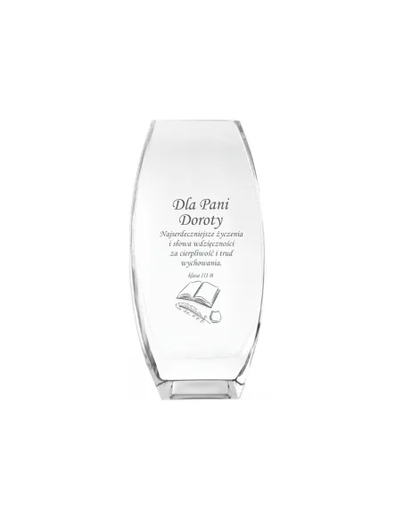 Wazon z grawer PREZENT dla Nauczyciela podziękowania