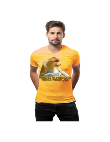 Koszulka z nadrukiem Janusz wrejszta prejszta numa numa jej