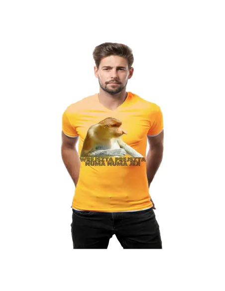 Koszulka z nadrukiem Janusz wrejszta prejszta numa numa jej