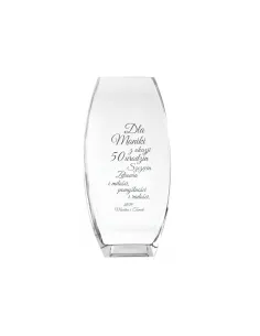Wazon z grawer PREZENT na urodziny 30 40 50 60 70