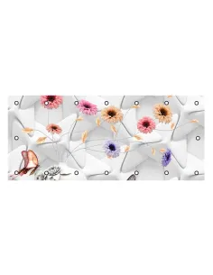 OSŁONA BALKONOWA na balkon kwiaty pikowane róże