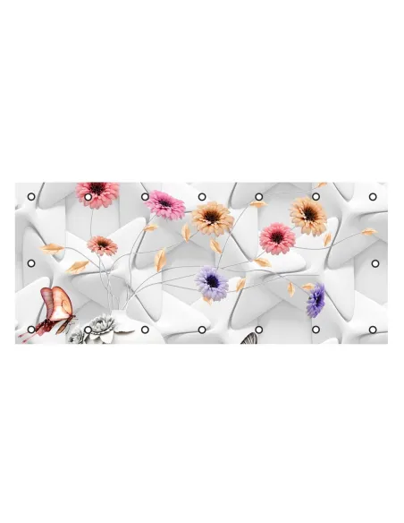 OSŁONA BALKONOWA na balkon kwiaty pikowane róże