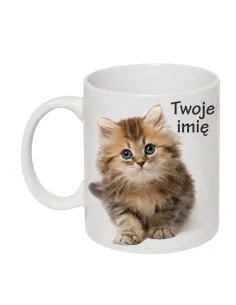 Kubek prezent dla fana kotów z nadrukiem kot z imieniem