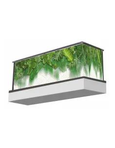 Osłona balkonowa zieleń motywy roślinne liście