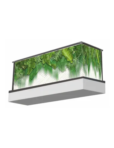 Osłona balkonowa zieleń motywy roślinne liście