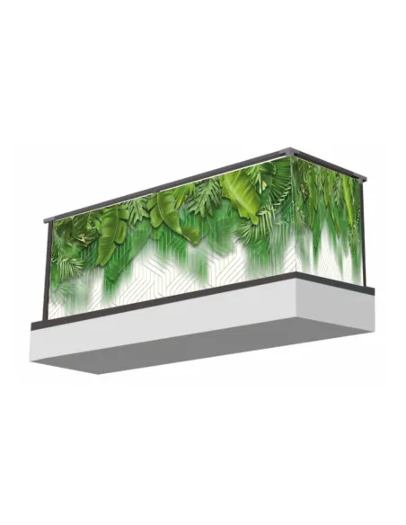 Osłona balkonowa zieleń motywy roślinne liście