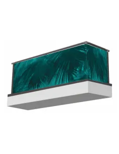 Osłona na BALKON turkus motyw liści OCHRONNA TANIO