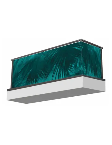 Osłona na BALKON turkus motyw liści OCHRONNA TANIO