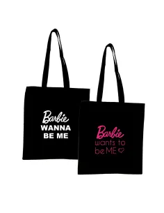 Torba z nadrukiem napis PREZENT BARBIE