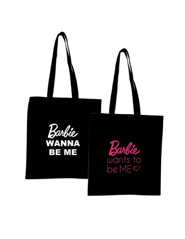 Torba z nadrukiem napis PREZENT BARBIE