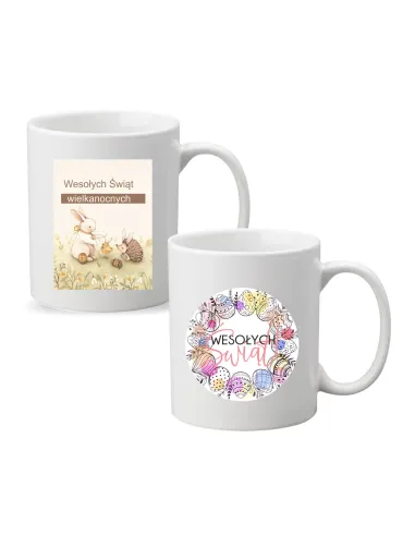 Kubek z nadrukiem napis PREZENT na WIELKANOC Wesołego Alleluja