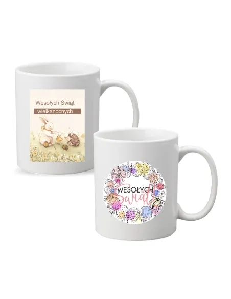 Kubek z nadrukiem napis PREZENT na WIELKANOC Wesołego Alleluja