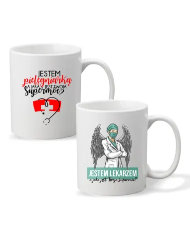 Kubek z nadrukiem PREZENT dla PIELĘGNIARKI Lekarza