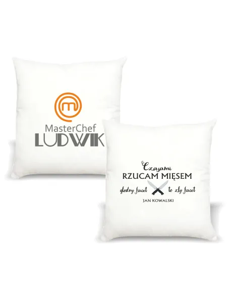 Poduszka z imieniem napis PREZENT MASTERCHEF