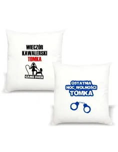 Poduszka z imieniem napis prezent na WIECZÓR KAWALERSKI