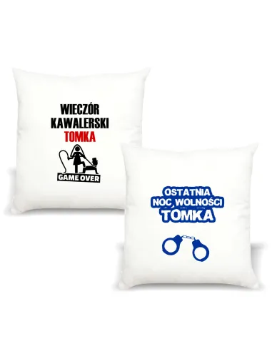Poduszka z imieniem napis prezent na WIECZÓR KAWALERSKI