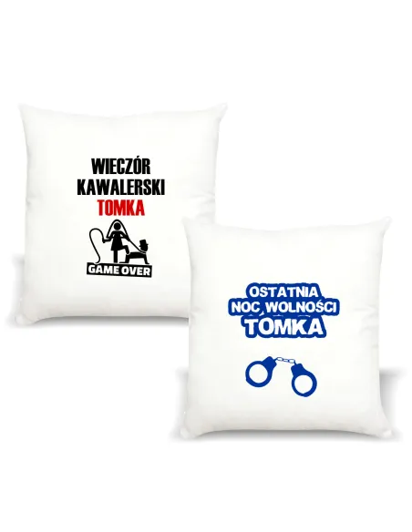 Poduszka z imieniem napis prezent na WIECZÓR KAWALERSKI