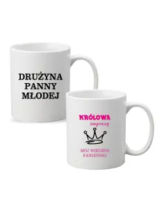 Kubek z nadrukiem napis Prezent  na Wieczór Panieński DRUŻYNA PANNY MŁODEJ