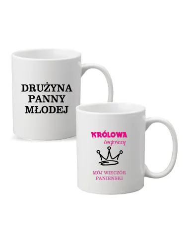 Kubek z nadrukiem napis Prezent  na Wieczór Panieński DRUŻYNA PANNY MŁODEJ