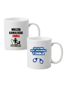 Kubek z imieniem napis prezent na WIECZÓR KAWALERSKI