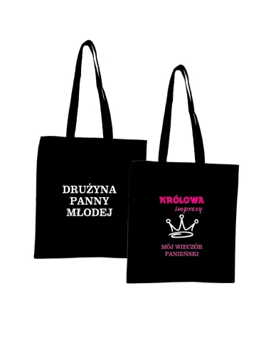 Eko Torba z nadrukiem napis DRUŻYNA PANNY MŁODEJ na wieczór panieński