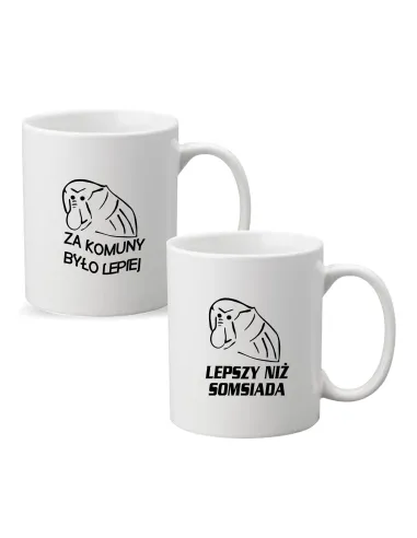 Śmieszny Kubek Janusza Nosacza z imieniem PREZENT ZA KOMUNY BYŁO LEPIEJ